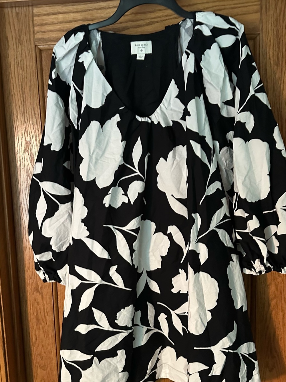 Kate Spade Black & White Floral Dress
